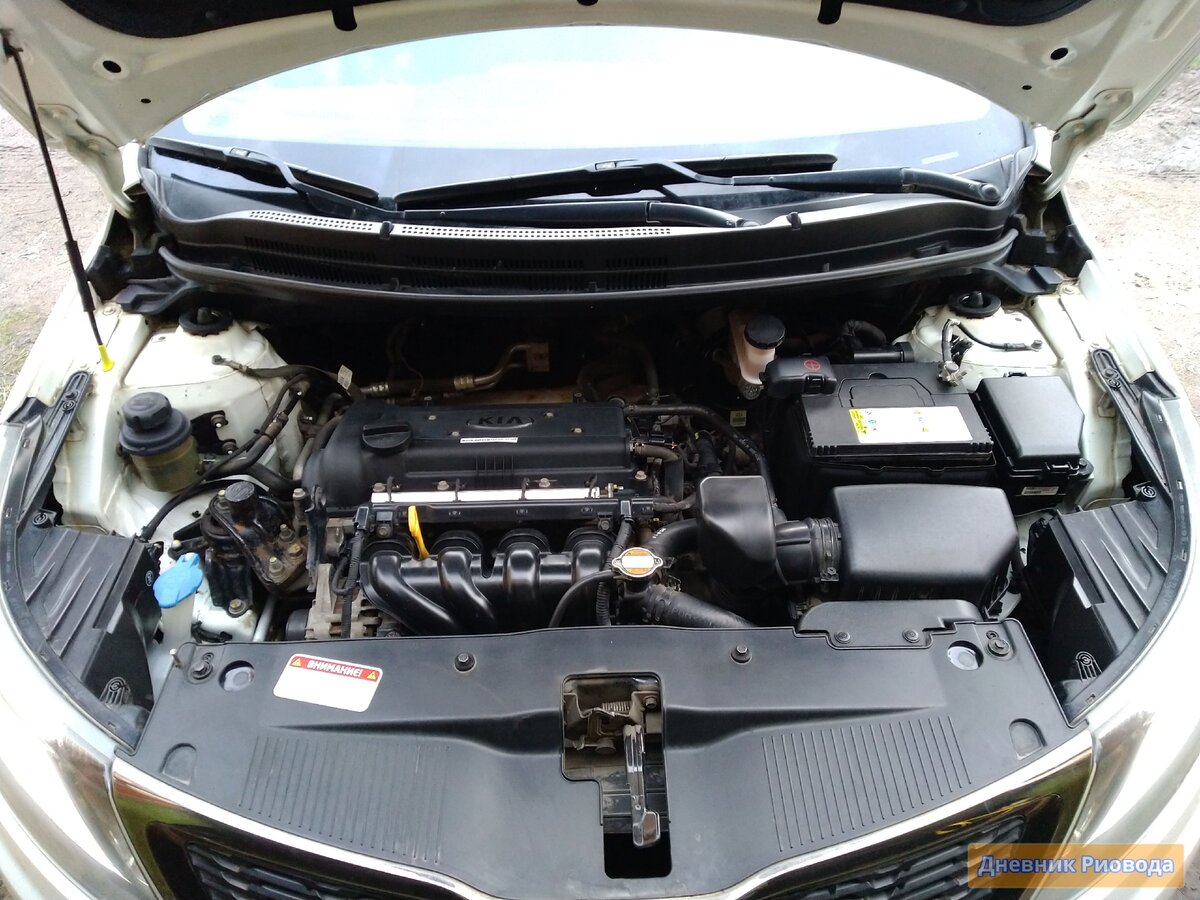 двигатель kia rio 3 после мойки