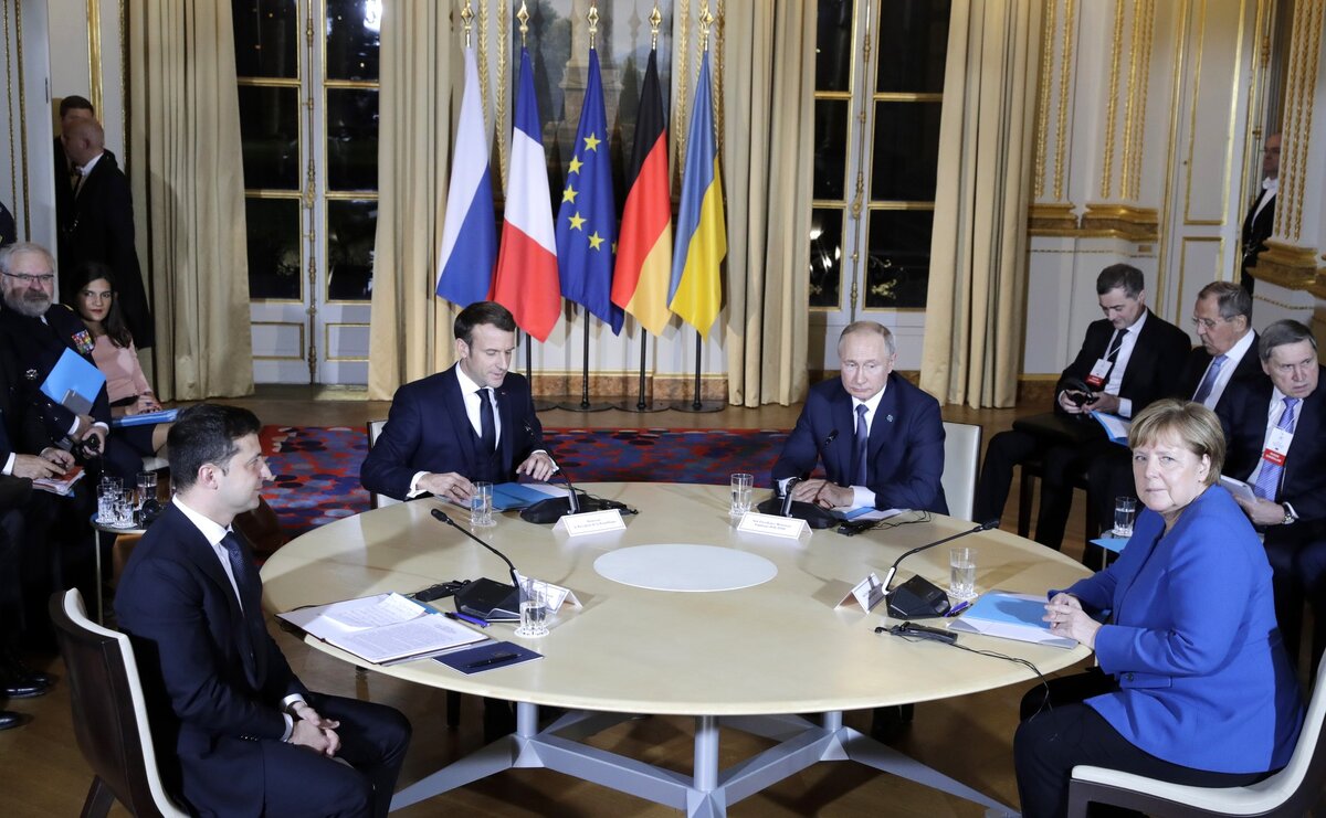 Парижский саммит "нормандского формата" 9.12.2019. http://www.kremlin.ru/events/president/news/62275/photos/62441