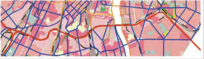 Схема развития улично-дорожной сети Санкт-Петербурга до 2015 года. Прохождение магистрали в едином коридоре с Северным железнодорожным полукольцом