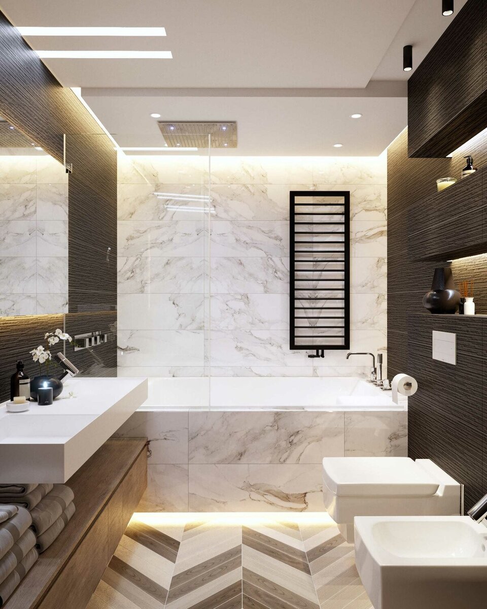 Плитка-мозаика в ванной комнате: дизайн, 40+ фото - StudiArdo