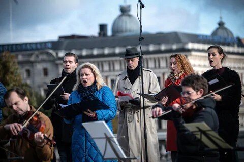 А вот это уже Стокгольм. Та самая акция.