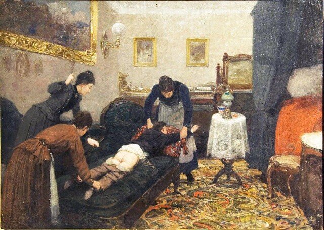 Картина Павла Ковалевского "Порка", 1880