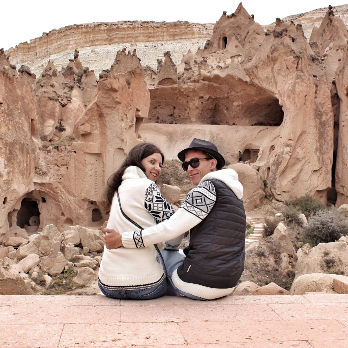 Мы с Машей в долине Зельве/Zelve Vadisı/Каппадокия.
