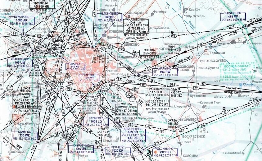 Московская воздушная зона карта