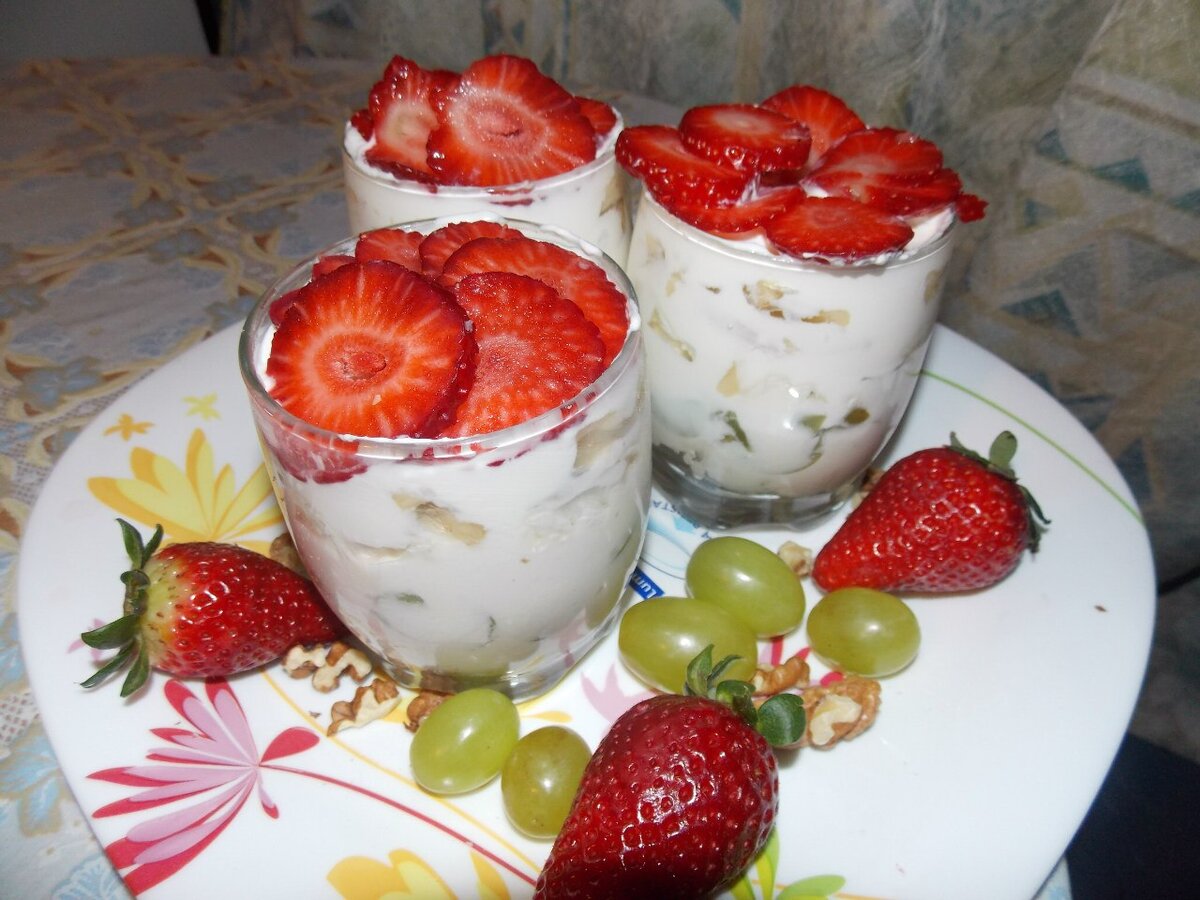 Фруктовый десерт с зефиром