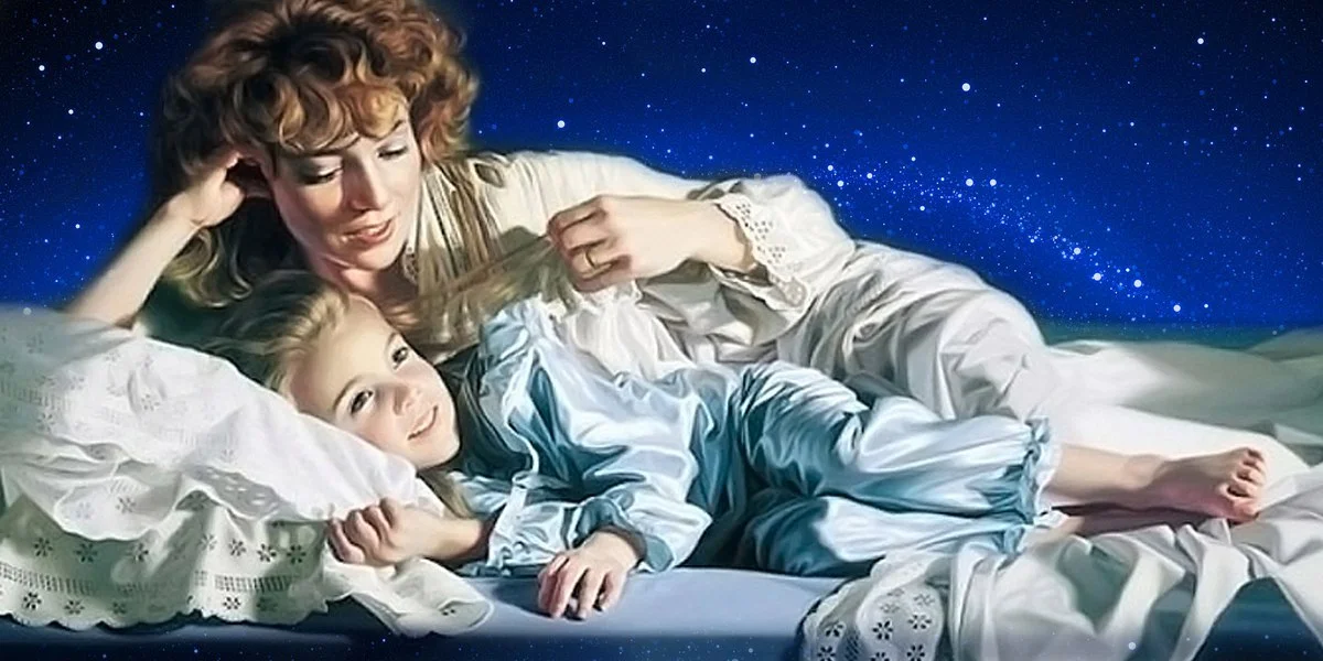 Мама рассказывает сказку. Детские сны. Мама рассказывает ребенку сказку. Спокойной ночи маме и дочке.