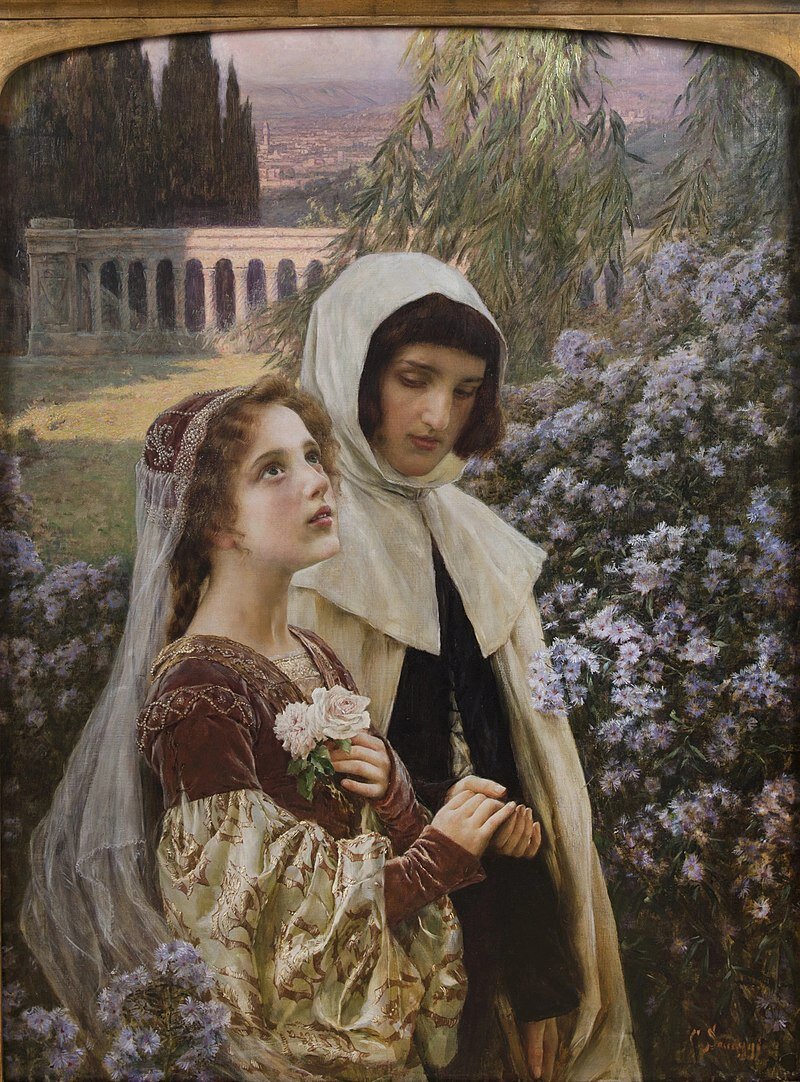 Данте и Беатриче, Чезаре Саккаджи, 1903 