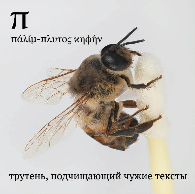 А вот с ворами-интеллектуалами особо не церемонились их называли трутень, подчищающий чужие тексты (πάλίμ-πλυτος κηφήν) или вор, крадущий одежду ( αλλότριων έπέων λωπο-δύτης) и др.