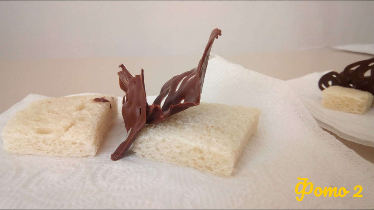 Бабочка из растопленного шоколада через 5 минут