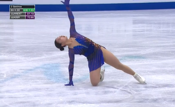 Каори Сакамото не встретила и намека на борьбу на чемпионате мира по фигурному катанию в Монпелье.