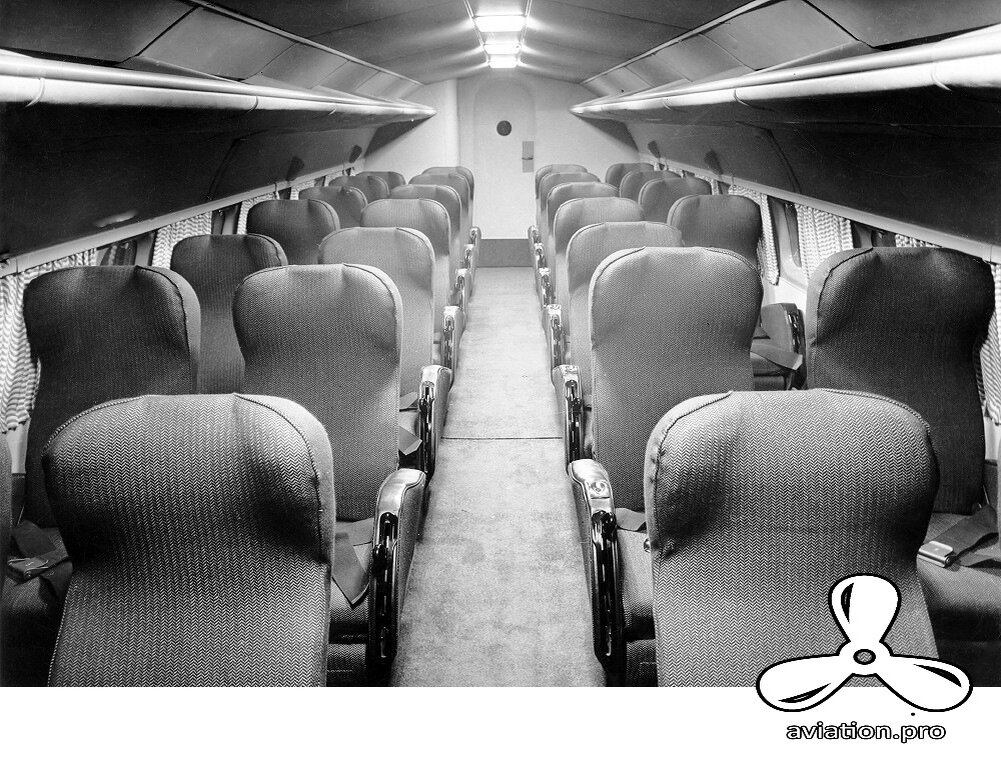 Пассажирский салон D.H.106 Comet