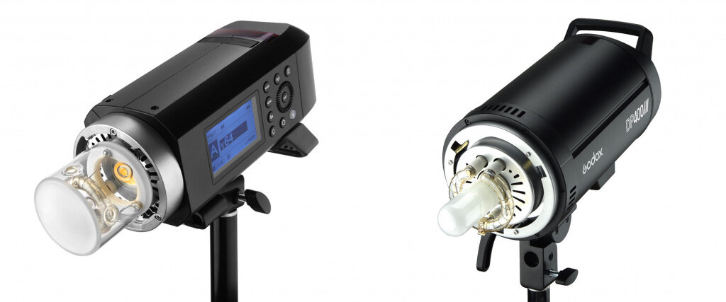 
 Импульсные моноблоки: аккумуляторный и сетевой.