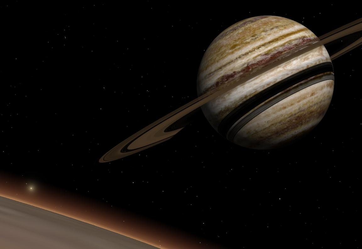 Художественное изображение 16 Cygni B b - экзопланеты, обнаруженной в 1996 году методом доплеровской спектроскопии. Источник: Википедия.