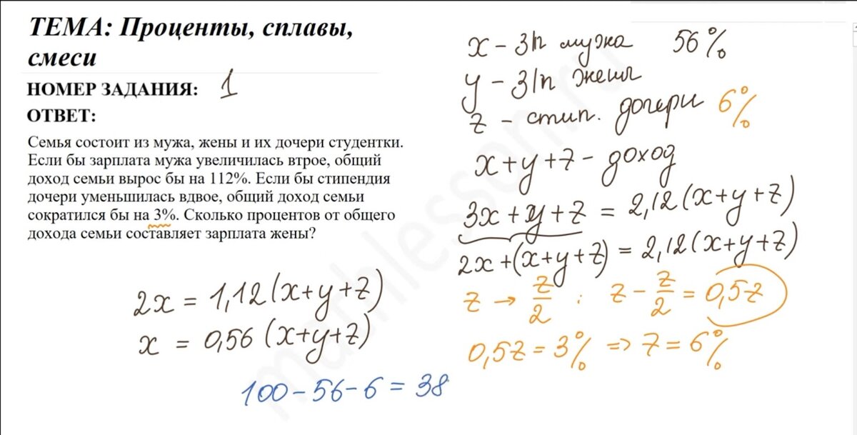 В онлайн-формате автор канал прорешивает типовые задания из профильного экзамена