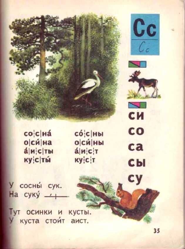      Доктор педагогических наук Всеслав Горецкий построил свой букварь не согласно алфавиту, а по частоте употребления букв в речи и на письме: открывали книгу «а» и «о», а закрывали «ь» и «ъ».-18