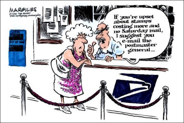 Картинка из интернета. Примерный перевод цитаты: - Если ты расстроена из-за стоимости штампа, я советую тебе все отсылать по e-mail...