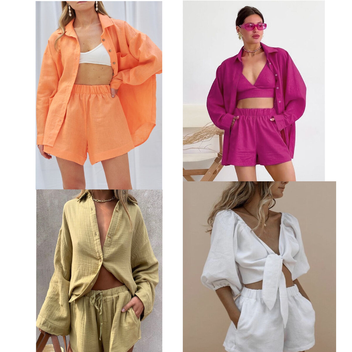 Яркие цвета в летних костюмах для пляжного отдыха. Фото автора.