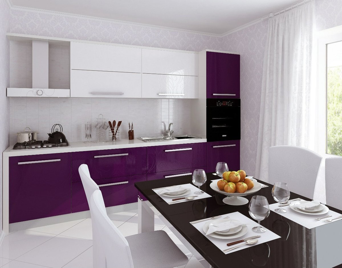 Фиолетовая кухня: 8 верных сочетаний и 88 фото