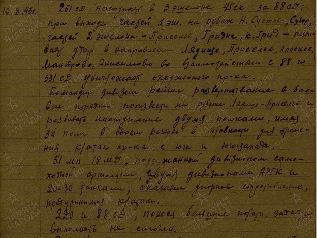 (Из журнала боевых действий дивизии)