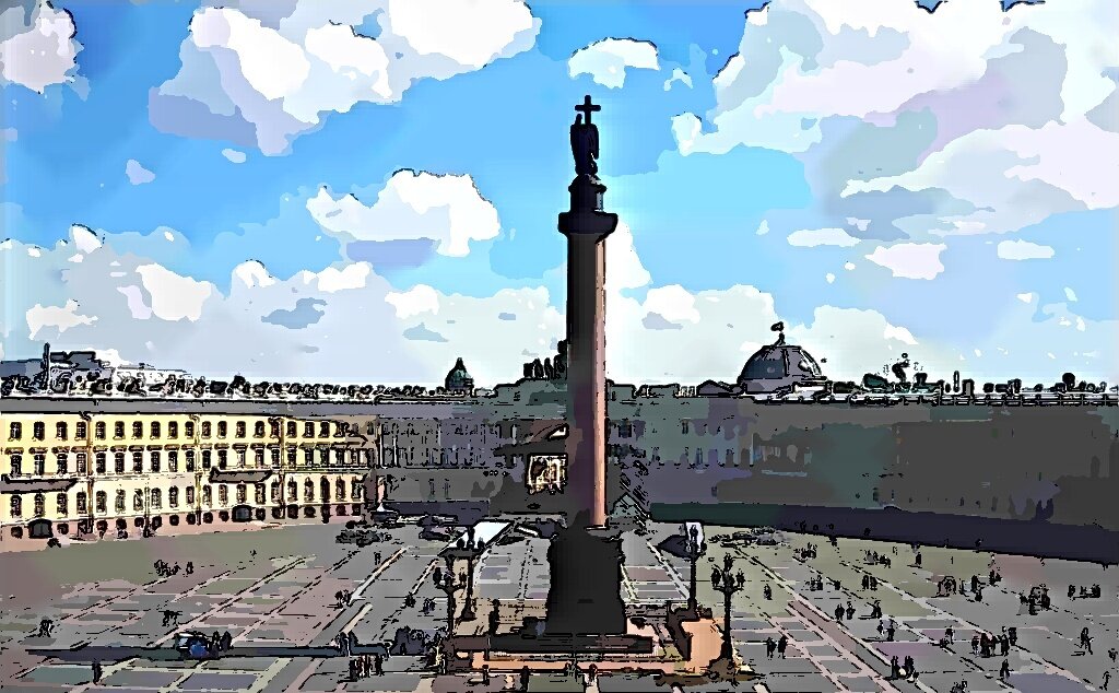 Александровская колонна рисунок детский