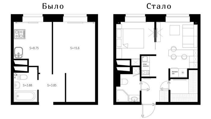 Как из однушки сделать двушку? 14 реальных проектов