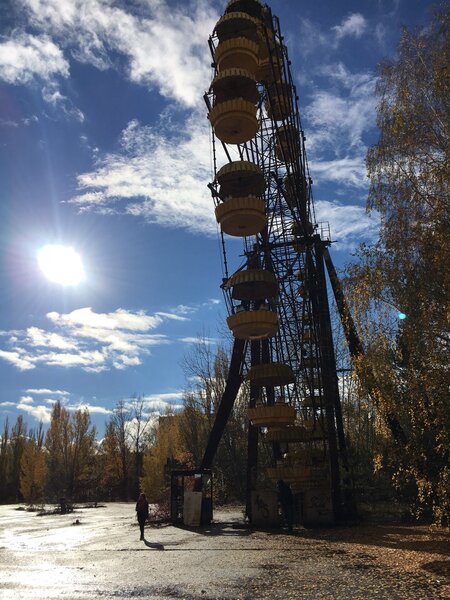 Колесо обозрения в Припяти, осень 2018