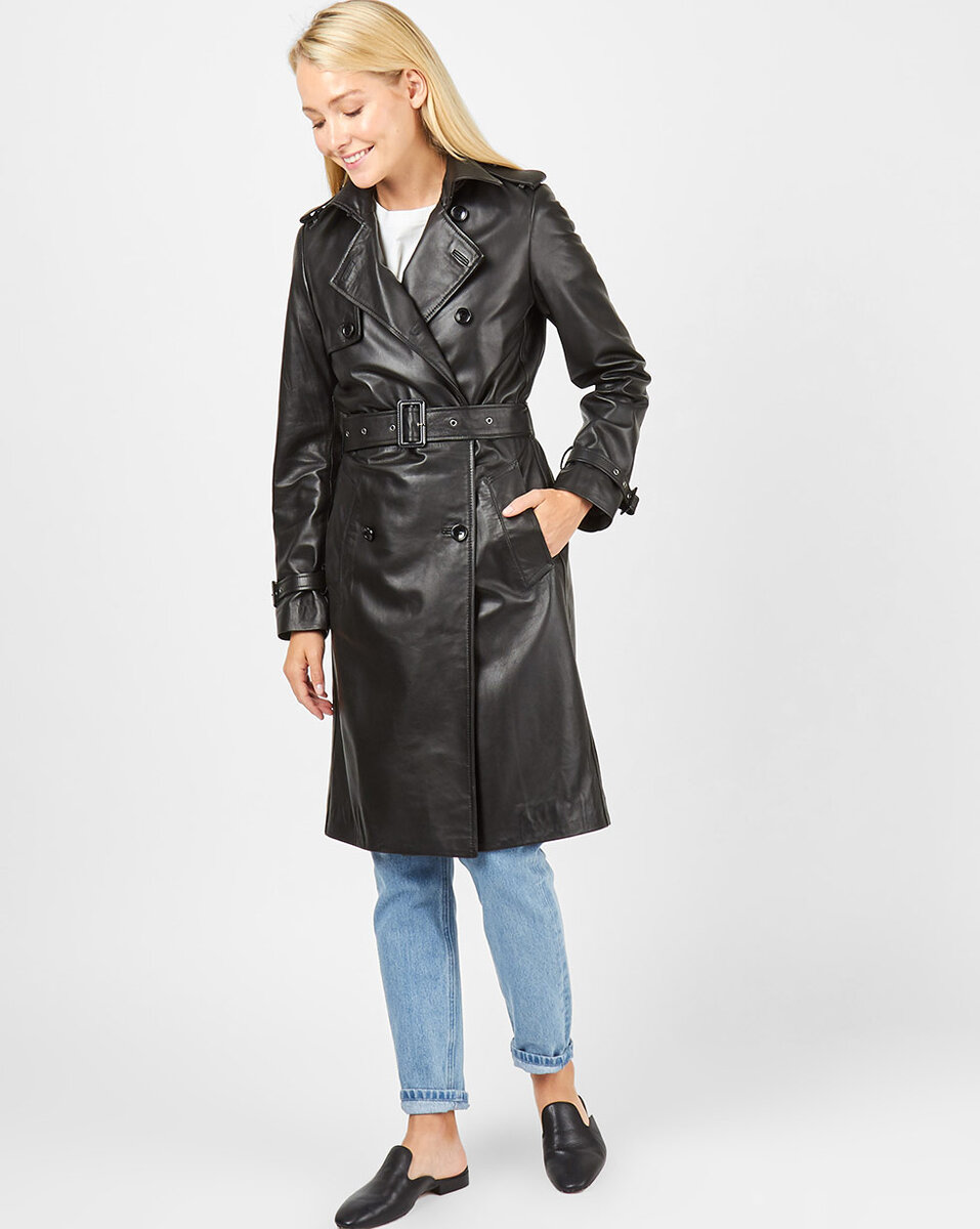Тренч из кожи, 12Storeez (44 980 рублей) 