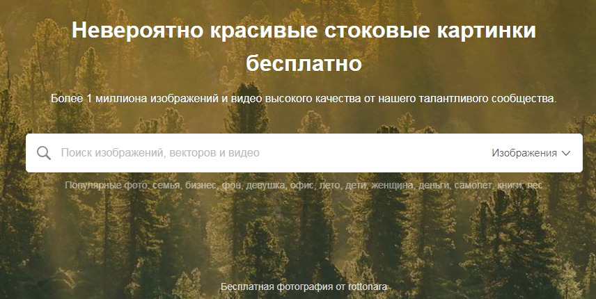 скриншот сервиса pixabay