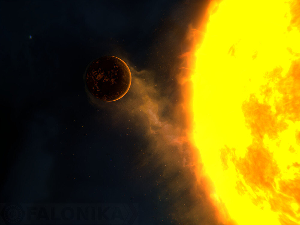 WASP-12b находится так близко к своей звезде, что частично ей поглощается