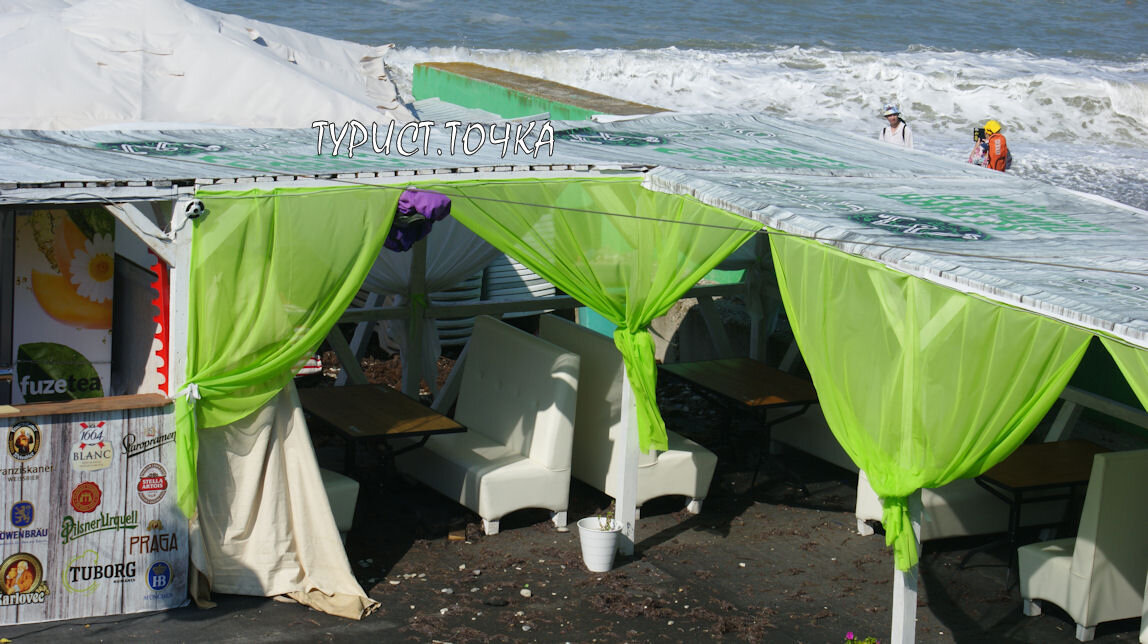 Прибрежные кафе закрылись - их засыпало водрослями