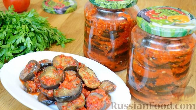 Маринованные баклажаны с чесноком и зеленью на зиму рецепт с фото пошагово