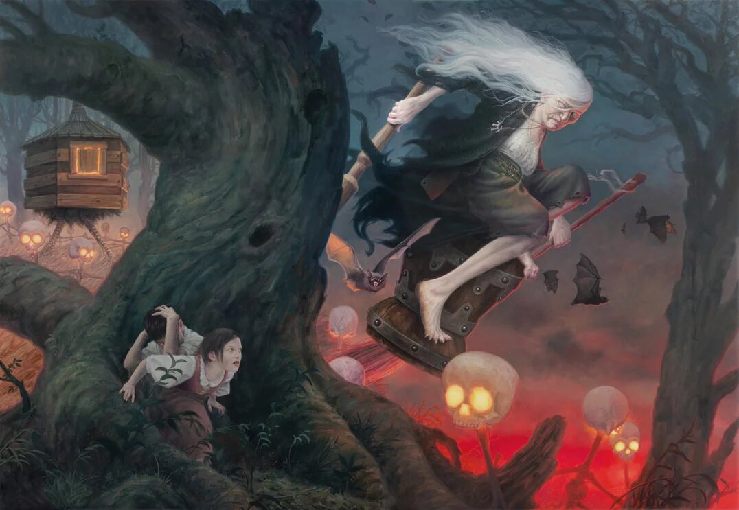 баба Яга в поисках спрятавшихся детей