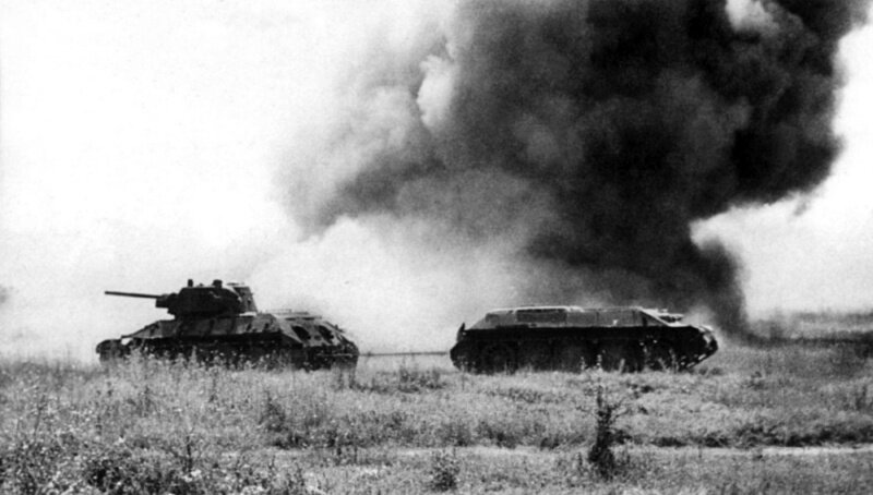 Буксировщик танк без башни, на базе Т34.