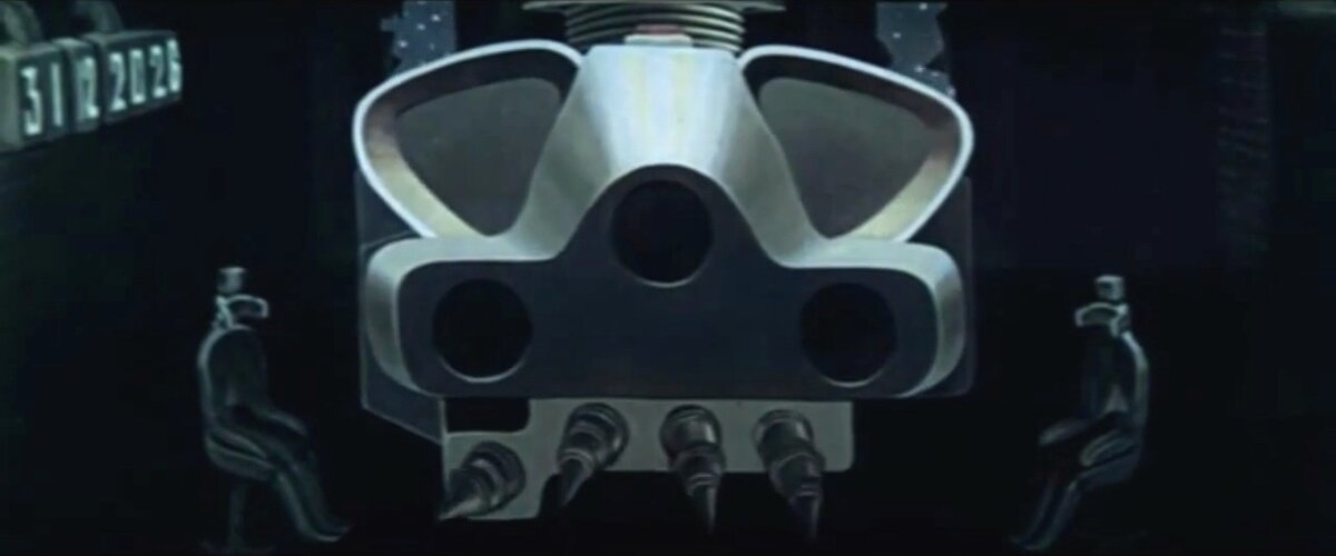 Робот из мультипликационного фильма "Будет ласковый дождь" заботится о своих давно погибших хозяевах (Кадр из мультфильма)