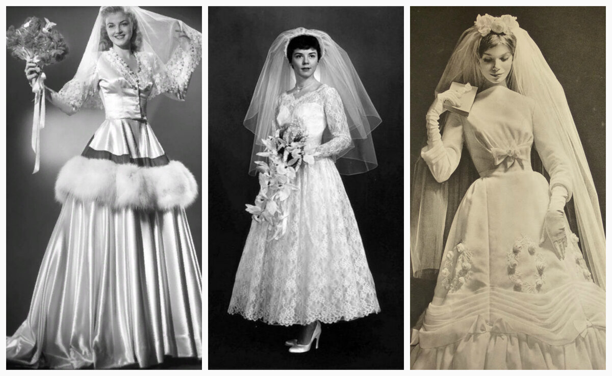 Свадебные платья 50-60 годов