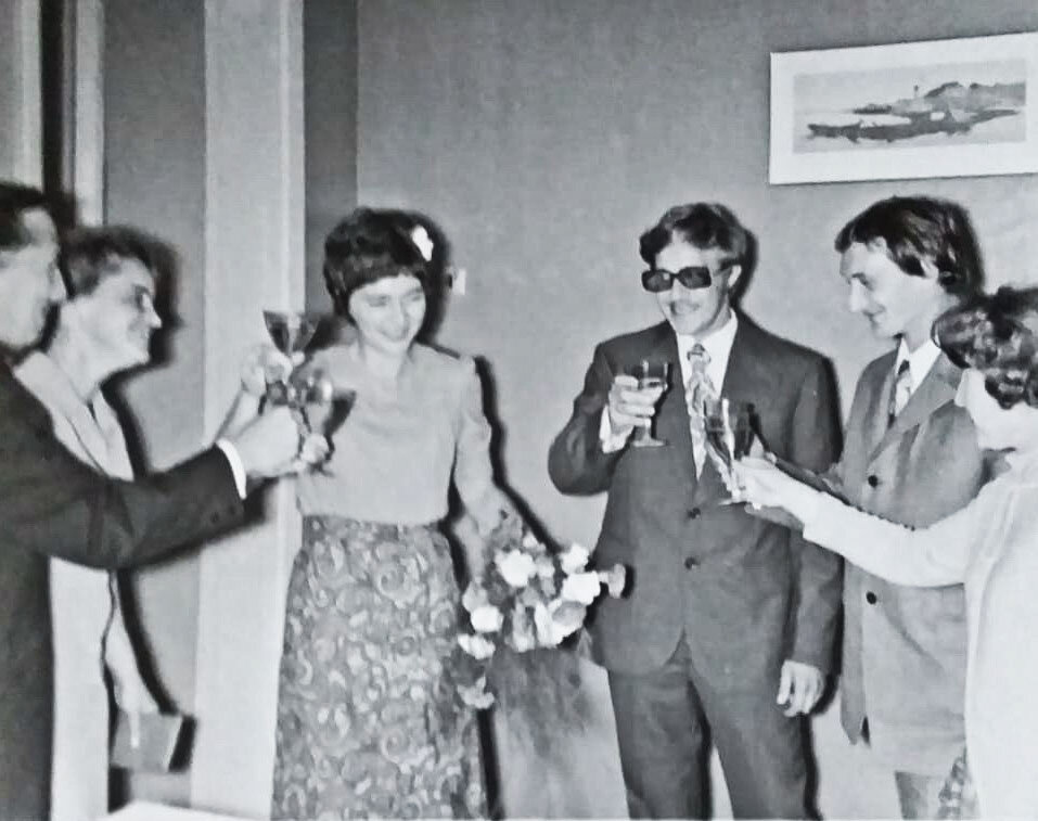 Свадьба с мотогонщиком, 1974 год.