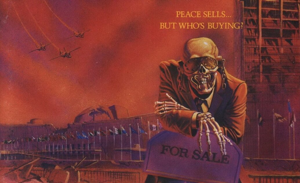Вик продаёт Мир... Кто купит? (фрагмент обложки пластинки 1986 года "Peace Sells…")