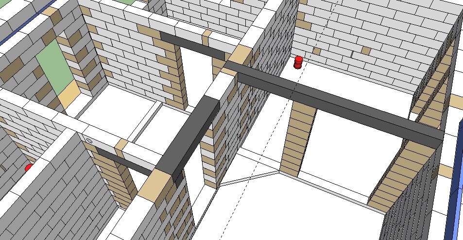 Вид сверху в проекте из программы SketchUp 