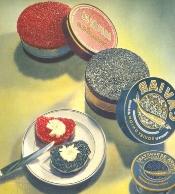 черная икра, красная икра, 