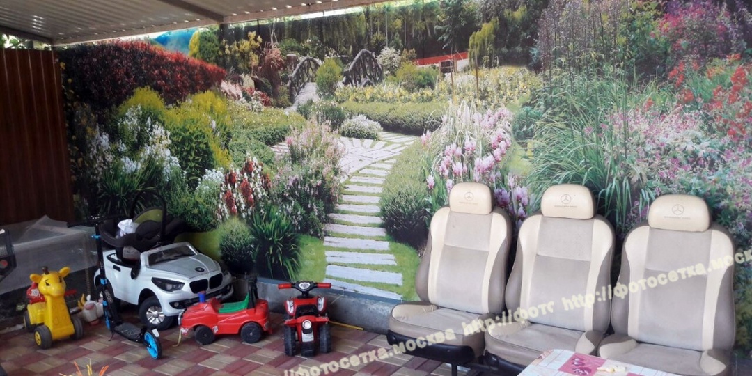 Как украсить навес для детских игр в саду?