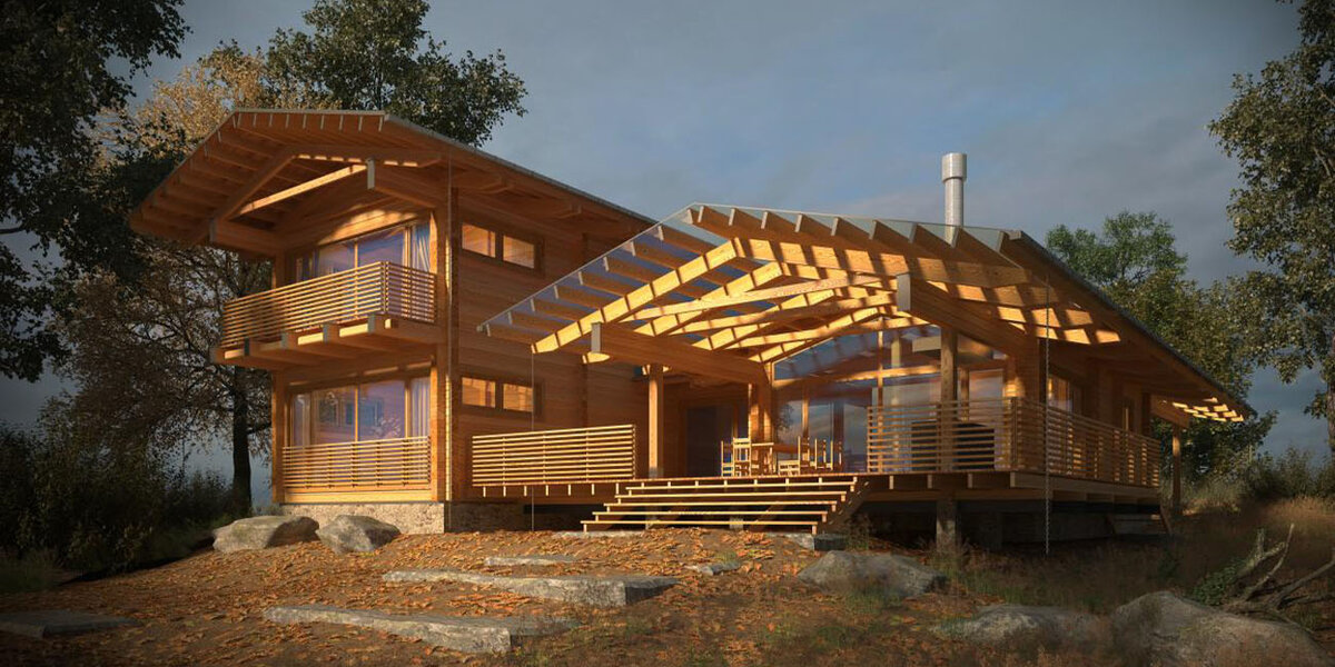 Дом в стиле "Фахверх". Источник фото: holz-house.ru