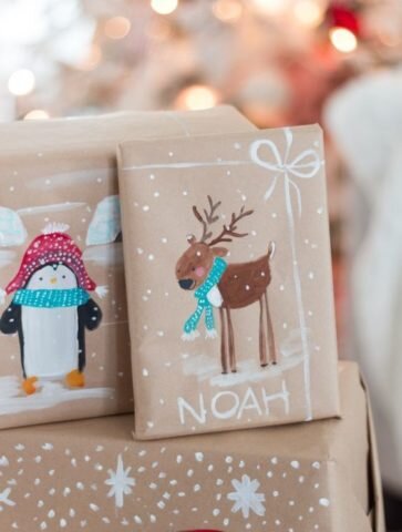 Красивые трафаретные рисунки на крафтовой бумаге.Невероятные милые картинки, которые растопят любое сердце в самый лютый мороз!