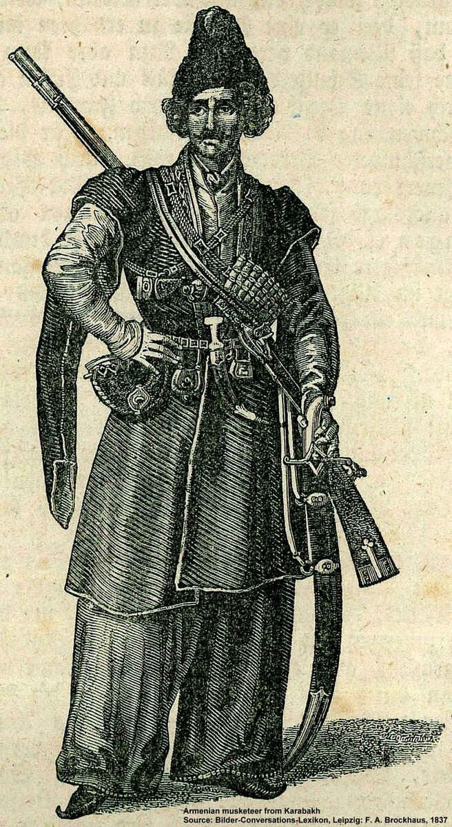Армянский воин из Карабаха. 1837 г.