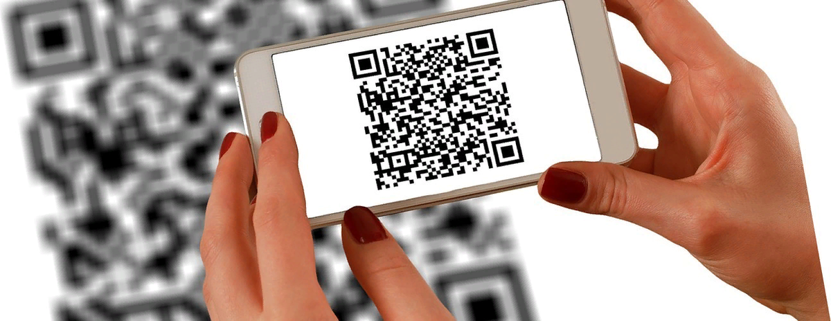 Телефон с qr кодом картинка