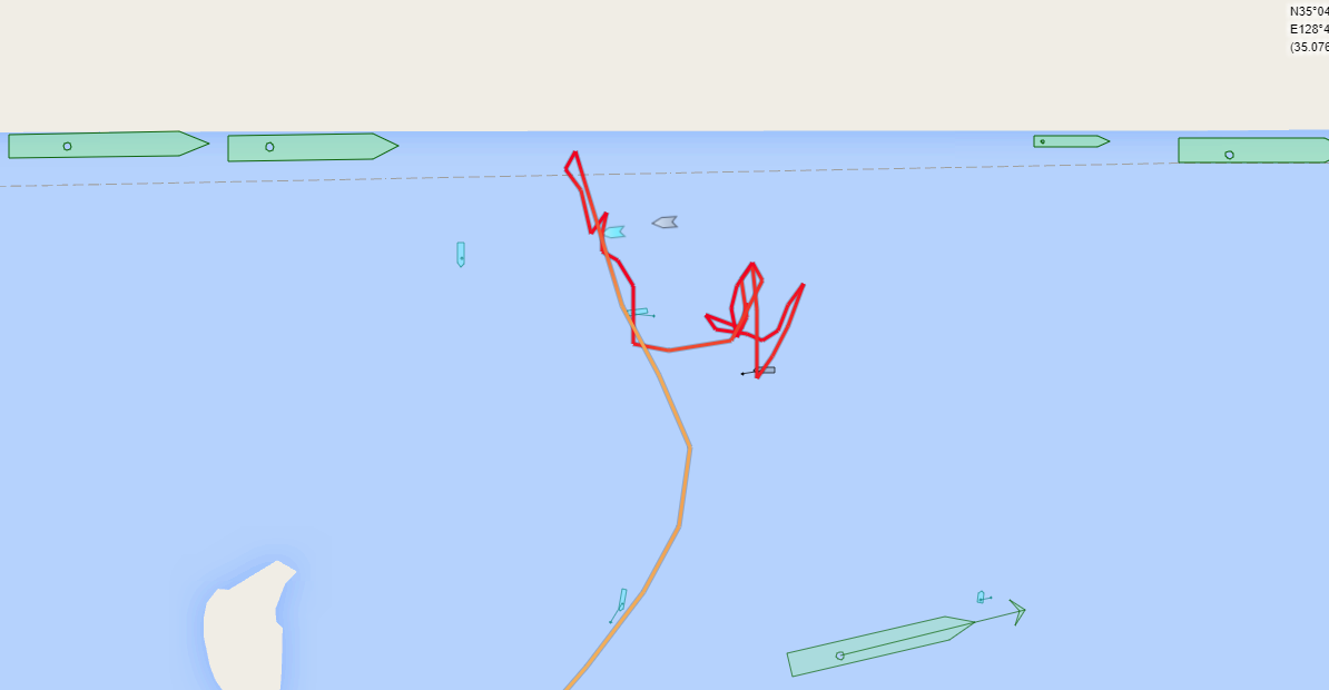 Инцидент глазами сайта MarineTraffic.com