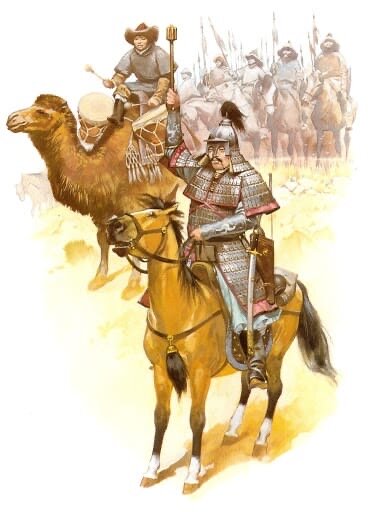 Казахские лошади и Бактрийские верблюды