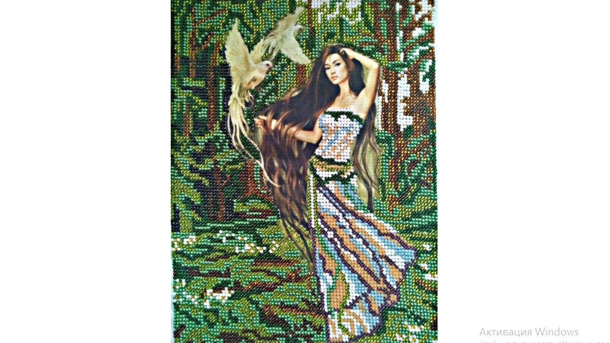 Моя последняя работа бисером "Лесная фея"