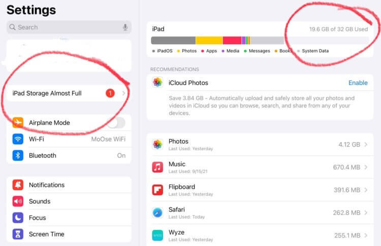 iPhone и iPad на iOS 15 путаются и думают, что у них закончилась память, хотя это не так