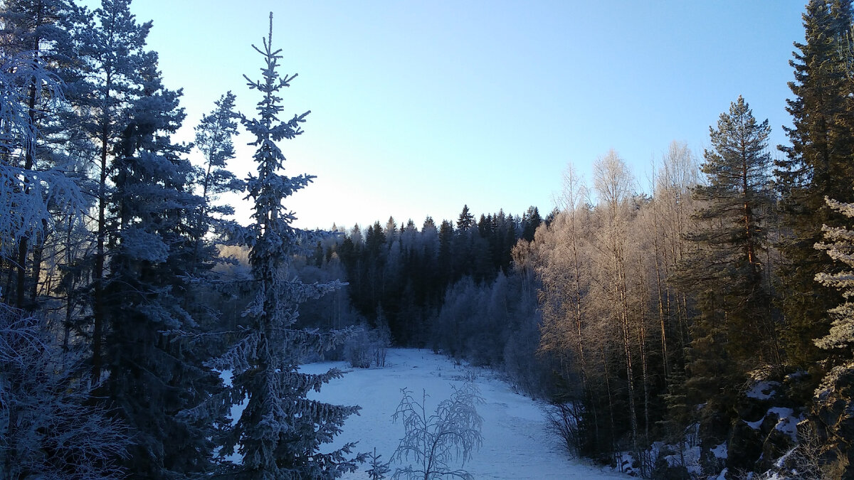 Река Суна у водопада Кивач