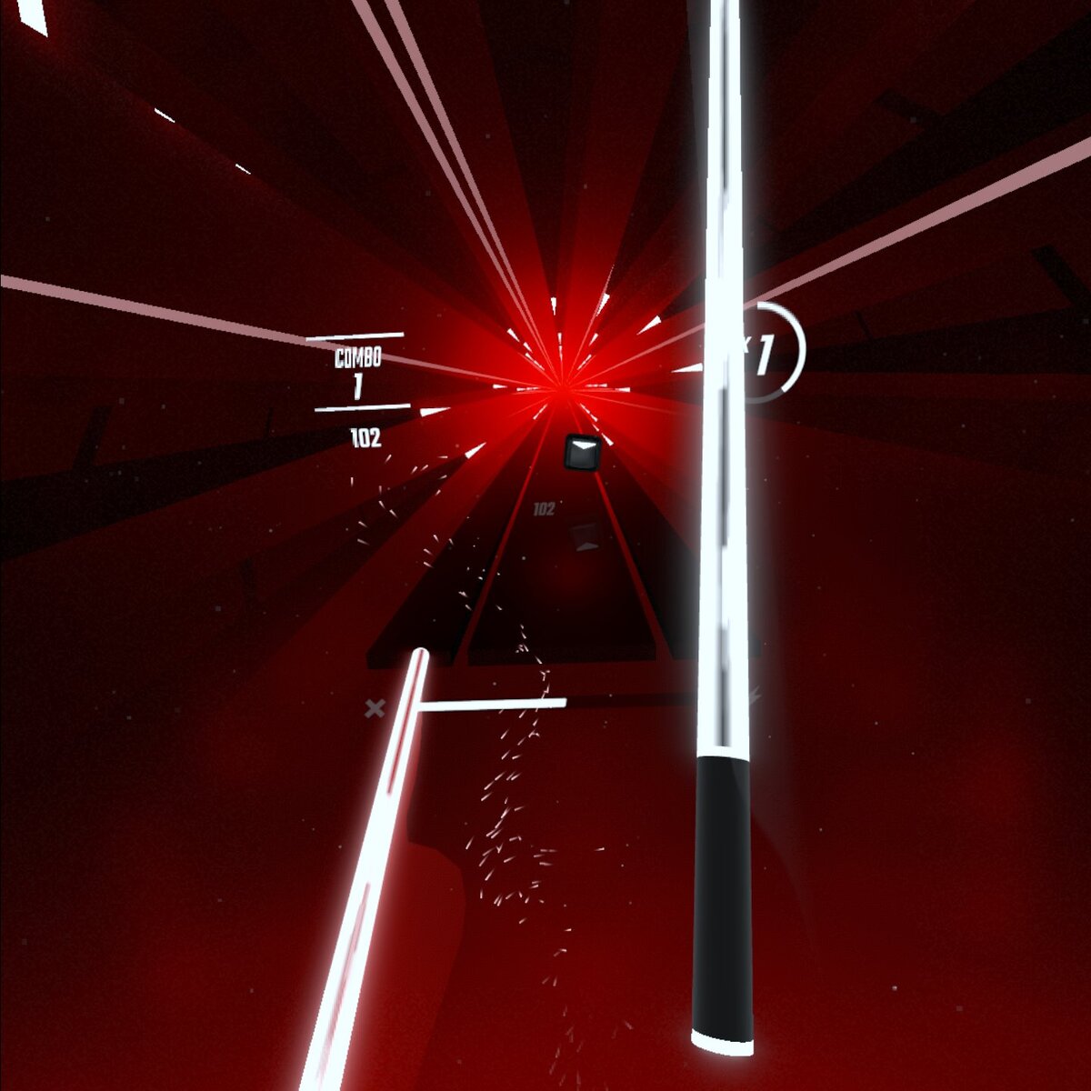 Beat Saber (скриншот во время моей игры)